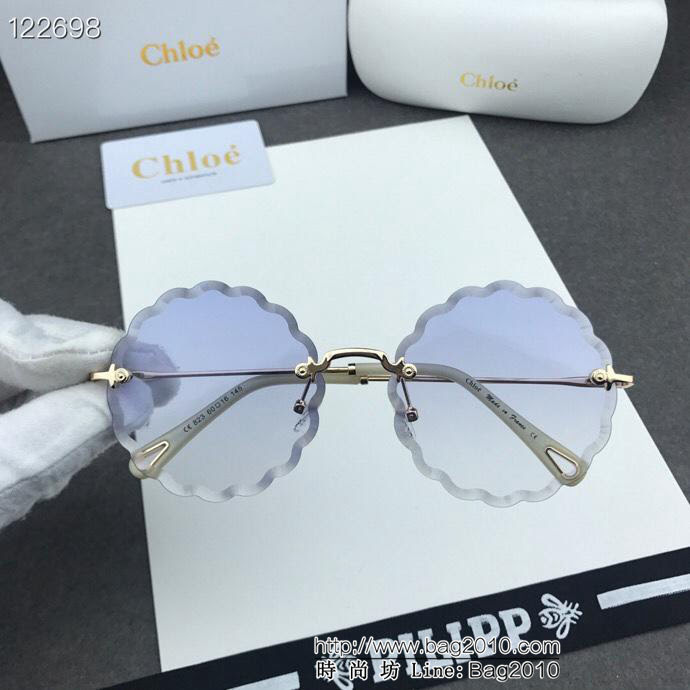 CHLOE克洛伊 新款 無框設計 彈簧鏡腿 江疏影同款 女款太陽鏡 明星範 時尚達人必備 823  lly1203